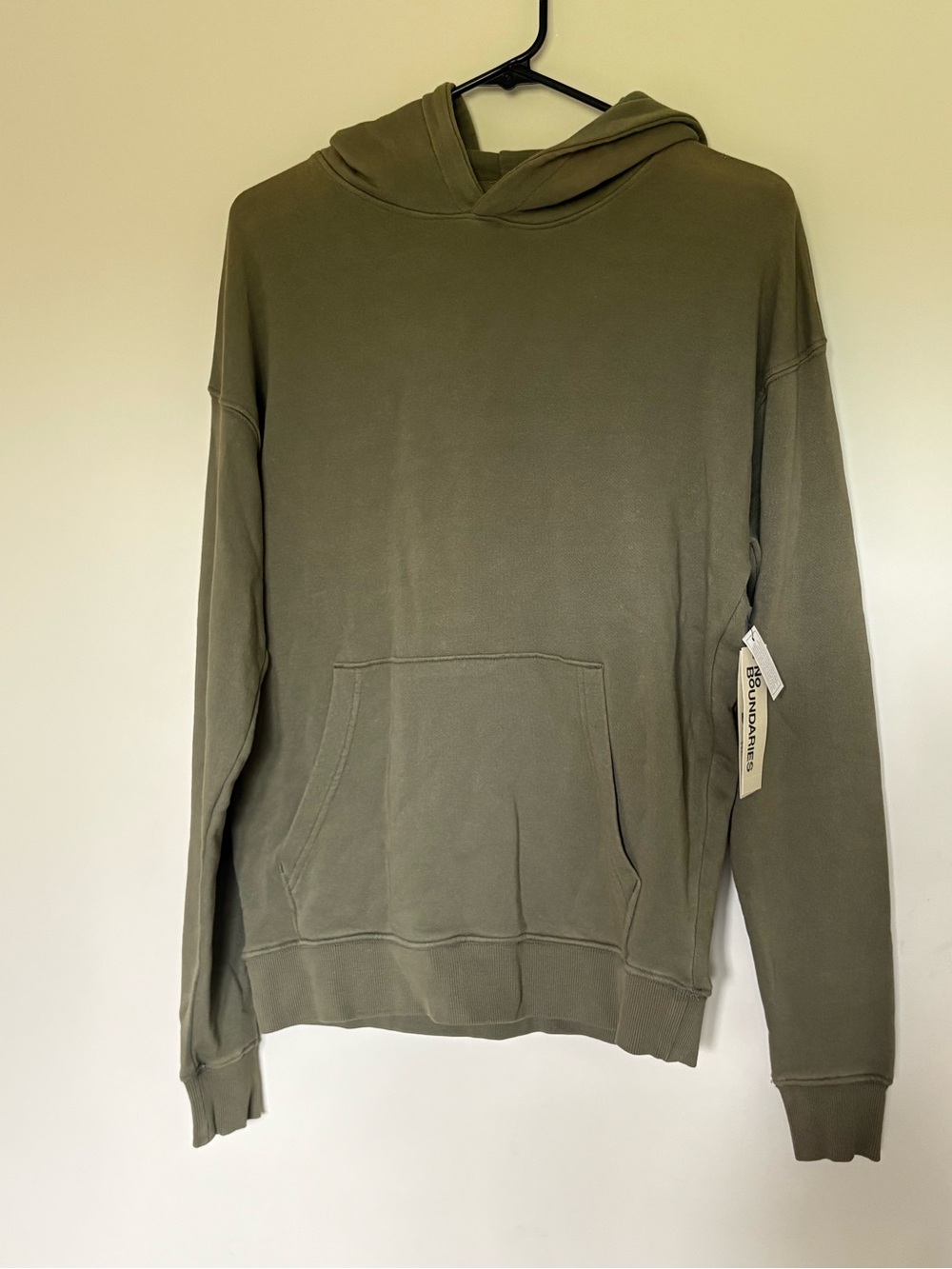 No Boundaries Olive Oversized Fit Hooded Pullover Sweatshirt- XS